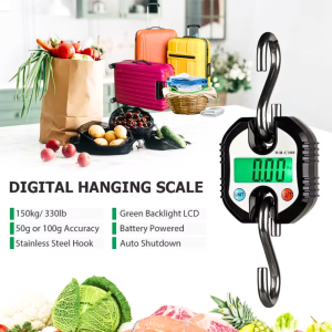 PUSAT WeiHeng Digipounds Timbangan Gantung digital 150kg 0.05-0.1kg charger Koper Tas ikan WH C100