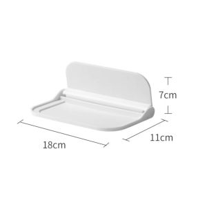 Foldable Storage Rack Bathroom Wall Mounted Shelf Punch-Free Phone Holder Wifi Router Storage Tray