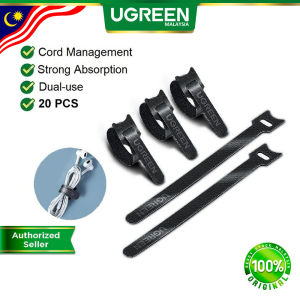 UGREEN Cable Management Tie Nylon Tape Wire Cord For Mouse Keyboard Desktop Table Wired Earphones USB 20 Pcs 18cm