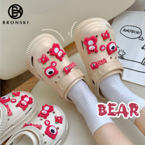 BRONSKI White Sandals For Women Strawberry Bear Korean Fashion Beach Slippers For Women