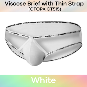 Mens Brief: Viscose Fibre Brief with 1cm Strap Underwear (GT515)