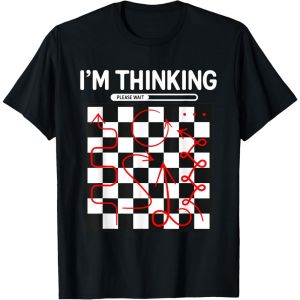 [Local Stock] VCC  Im Thinking Chess Apparel Funny Chess T-Shirt Summer Woman Man Funny Creative Outdoors Graphic T Shirts New Casual Simple