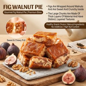 Healthy Walnut Pie Snack Bars Black Sesame Filled Individually Packed Fig Added Office Snack Nutritious Food
