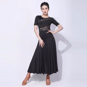 Modern Ballroom Dance National Standard Dance Waltz Long Sleeved Tango Performance Large Swing Dance Dress