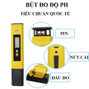 Bút Kiểm Tra Độ PH LCD Cầm Tay Bút Đo PH Nước Kiểm Tra Độ Mặn Chua Phèn Kiểm Soát Độ Axit Kiềm Của Nước
