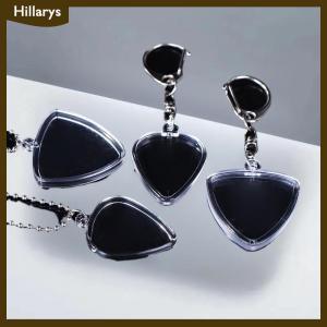 [Hillarys] Guitarists Storage Guitar Pick Collection Box Clear Holder Keyring Bag Heart Shaped Picks Size Case Musical Accessories