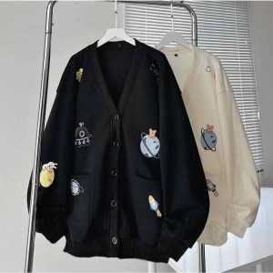 KARDIGAN OVERSIZE WANITA - ASTRO PLANET CARDIE - OUTER WANITA KOREAN STYLE
