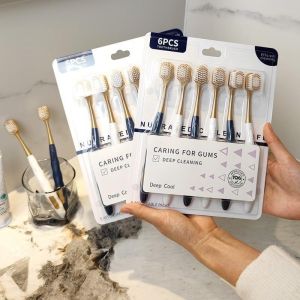 6PCS Soft Toothbrush Family Pack Deep Cleaning Anti-Bleeding Wide Head Toothbrush