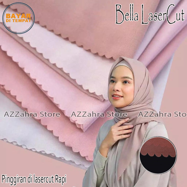 Hijab Bella Segiempat Laser Cut Warna Terlengkap Jilbab Segi Empat ...