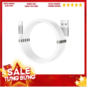 Cáp Sạc Nhanh Lightning Hoco U91 Hỗ Trợ Sạc Nhanh 2.4A Dây Sạc Nam Châm Tự Hít Gọn Gàng Dài 100cm dành cho iPhone X/ XS max/iPhone 11/iPhone 11 Pro max/iPhone 12/12Pro Max ipad