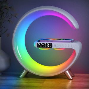 BIG G LAMPU RGB + WIRELESS CHARGER HP FAST CHARGING WIRELESS CHARGER STAND JAM ALARM APP R