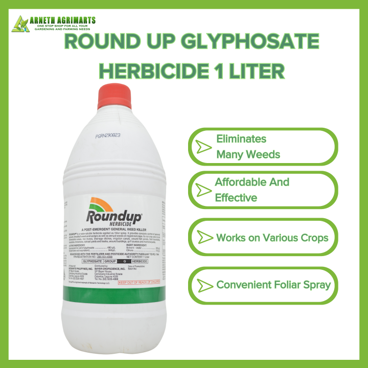 ROUND UP HERBICIDE / GLYPHOSATE HERBICIDES pamatay damo (1 LITER ...