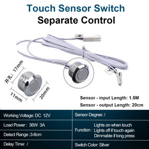 PIR Motion Sensor / Double Door Sensor / Hand Weep Sensor / Touch Sensor Switch12V/24V Wardrobe Cabinet Light Switch