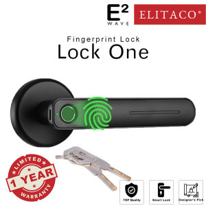 ELITACO E Wave Smart Lock 30 Fingerprint Biometric One Year Warranty Keyless Use Family Residence Apartment Office Private Door