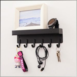 Hook Rack Beautiful Durable and Solid Multi-functional Shelf Modern Home Office Walls Storage