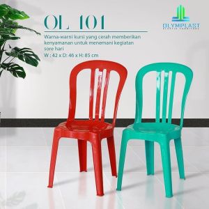 PAKET 20 KURSI PLASTIK OLYMPLAST OL 101 [KURACC]
