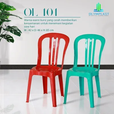 PAKET 20 KURSI PLASTIK OLYMPLAST OL 101 [KURACC]