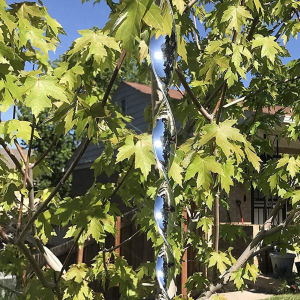 [Fast Delivery] 24pcs Bird Scare Rods Silver Reflective Bird Deterrent Device Outdoor Spinning Repeller Device for Garden