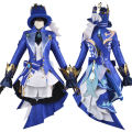 Game Genshin Impact Furina Focalors Cosplay Costume Uniform Wig Halloween Christmas birthday Party Suit Water God. 