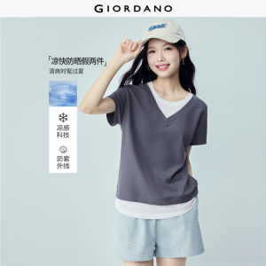 Giordano Beau Monde Women Women High Tech Cool Touch T-Shirt Free Shipping 13326454