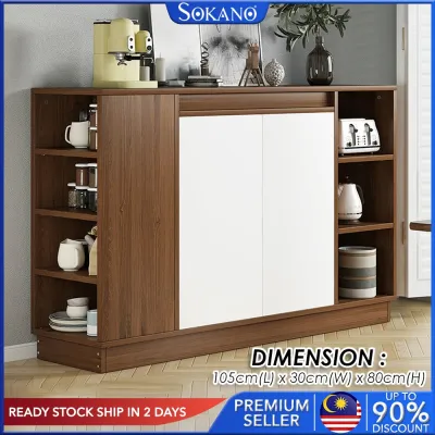 SOKANO HP056 Kitchen Cabinet with Doors & Big Storage Modern Style Scandinavian Style Storage Kitchen Cabinet Kitchen Furniture Almari Dapur Perabot Moden
