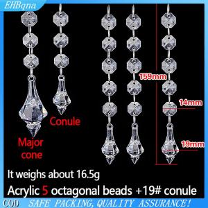【Miễn ship không giới hạn】 10pcs Acrylic Pha lê hạt Mặt Dây chuyền vòng hoa đèn chùm treo bên trang trí đám cưới Bảng centerpieces Rèm DIY