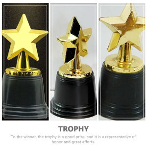 16Pcs/set Mini Star Trophy Awards Golden Trophies For Party Celebrations Ceremony Appreciation Gift