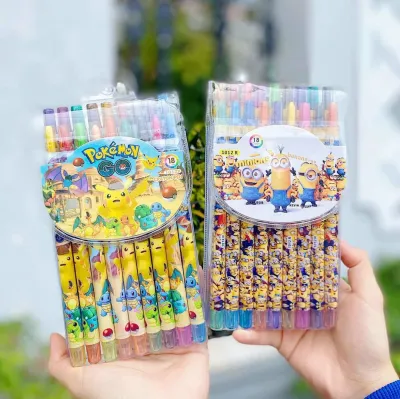 Sáp Vặn 18 Màu Dài Rolling Crayon 18 Màu (2525-18) ( Bé Trai Bé Gái )