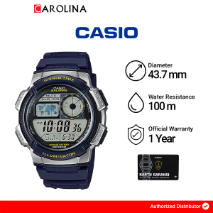 Jam Tangan Pria Casio General AE-1000W-2A Year Battery Blue Resin Band