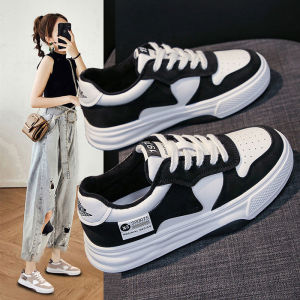 รองเท้าผ้าใบผู้หญิง พื้นรองเท้าหนา สไตล์นักเรียน แฟชั่นลำลอง นุ่มสบาย ระบายอากาศได้ดี ทนต่อการสึกหรอ