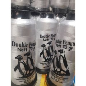 Benang bordir putih double penguin