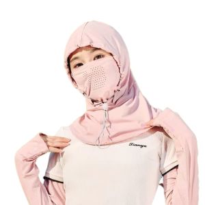 MUQZI Lụa băng Mũ Balaclava chống tia cực tím Có thể điều chỉnh Sử dụng kép  nạ chống tia UV đi xe đạp Thoải mái Bảo vệ cổ Che kín  chống nắng Nam