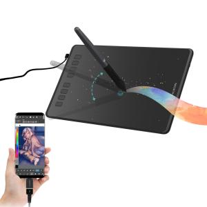 Huion Inspiroy H950P Graphics Drawing Tablet with Tilt Feature Battery-Free Pen 8192 Pressure Sensitivity and 8 User-Defined Shortcuts Compatible with Mac PC or Android Mobile