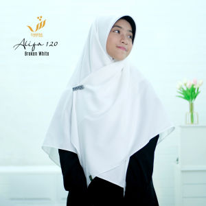 Alifa 120 | Jilbab Hijab Khimar Segi Empat Polos Syari Remaja Sekolah Pesantren Jumbo Polos Wolfis Premium Ria Ricis By Syaree Fashion