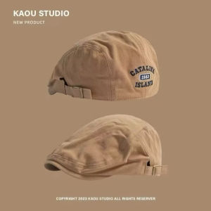 (1-4 Tuổi) Nón Hoạ Sĩ Mũ Nồi Beret Mũ Nồi Thêu Chữ Nổi Retro Vintage Boston Cho Bé Trai Bé Gái