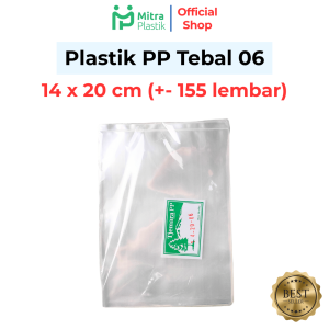 Plastik PP Lebar 14 Tebal 06 14x20 14x25 Kantong Bening Transparan