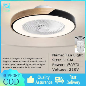 Ceiling Fan With Lights Remote Control Tricolor Intelligent Timing Ceiling Fan Light Bedroom Light Dining Light Simple Bedroom Ceiling Fan With Light invisible Ceiling Fan Light With Fan For Living room Restaurant Bedroom Design
