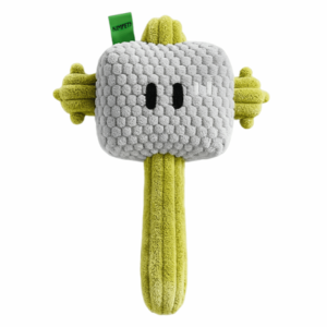 YITAQI Bite-resistant Plush Hammer Dog Toy Wear-resistant Creative Pet Shake Sound Toy Pet Supplies Soft Plush Tug-of-war Toy Relieve Boredom