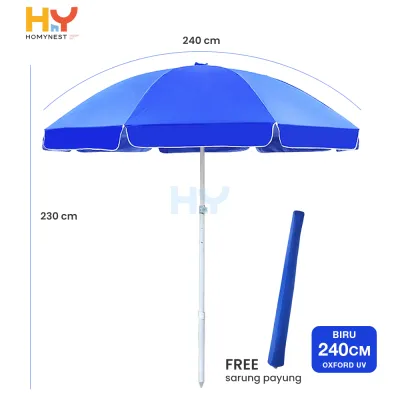 HOMYNEST Meja Jualan Lipat Portable Serbaguna Meja Dagang Lubang Tengah Payung Premium Quality