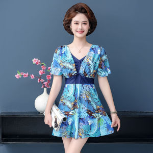 ชุดว่ายน้ำสตรี X-FASHIONS เบา + ชุดว่ายน้ำกางเกงสไตล์เกาหลี2024ทรงหลวมสบายพร้อมชุดว่ายน้ําแบบมีหน้าอก