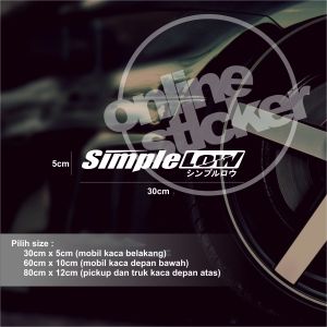 stiker Simple Low | cutting menyala