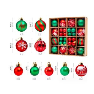 Spot Christmas ball 16pcs painted special-shaped carton 3-6cm set Christmas decorations electroplated ball pendant