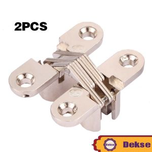 2pcs Engsel Pintu / Engsel Meja Lipat / Chrome Cross Hinge Pintu Lemari Meja Lipat Tanam
