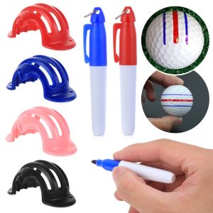 MUQZI Outdoor Triple Track Putting Positioning Aids Alignment Marks Tool Drawing Templates Golf Scriber Golf Ball Line Marker Pen