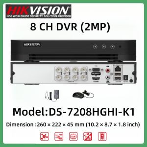 Hikvision CCTV DVR DS-7208HGHI-K1 8 Channels 2MP DVR HDTVI/AHD/CVI/CVBS/IP Video Input For Analog CCTV Camera  Digital Video Recorder