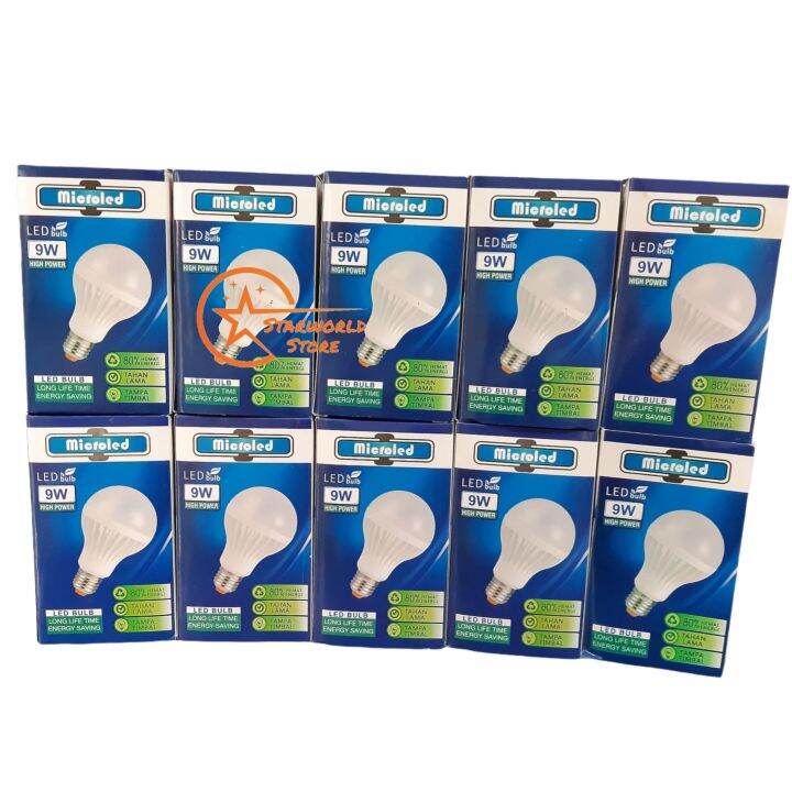 PAKET 10 Pcs Microled Lampu LED Bohlam Bulb Murah 3W / 5W / 7W / 9 Watt ...