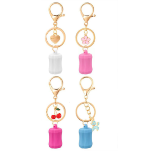 Silicon đa năng Keyring Lip Balm trường hợp compactly mỹ phẩm Son Bóng Chủ Keychain cho Túi Tập Gym ví thắt lưng