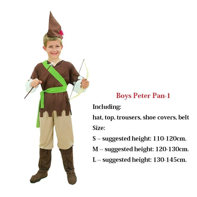 Kids Adult Hunter Robin Hood Costume Halloween Dress Up Green Elf