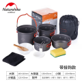 Naturehike  Camping Cooking Set Nesting Ultralight Pot , Outdoor Peralatan Memasak Portabel Panci Berkemah Luar Ruangan Cookware Piknik (4 Pcs) Ultralight Outdoor Pots. 