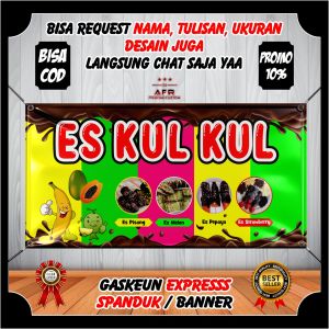 Spanduk Banner ES Kul Kul - Banner Es Kul Kul Buah Murah Design Custom Berkualitas Keren Terbaru